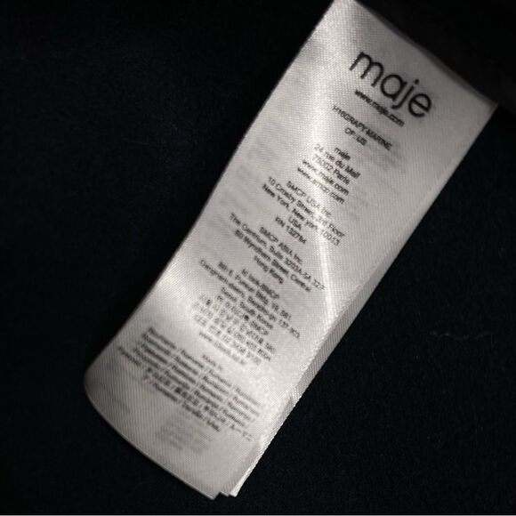 Womens Maje Grafy navy parka style coat size 40 - Picture 8 of 11